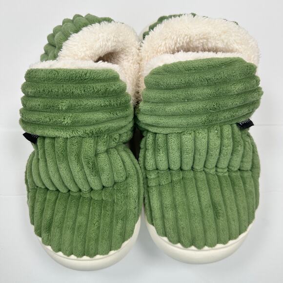 Pluffi Puffy Green Bootie Slippers EU 34-35 US Big Kid 3-4 Cozy Plush Soft - Picture 3 of 5